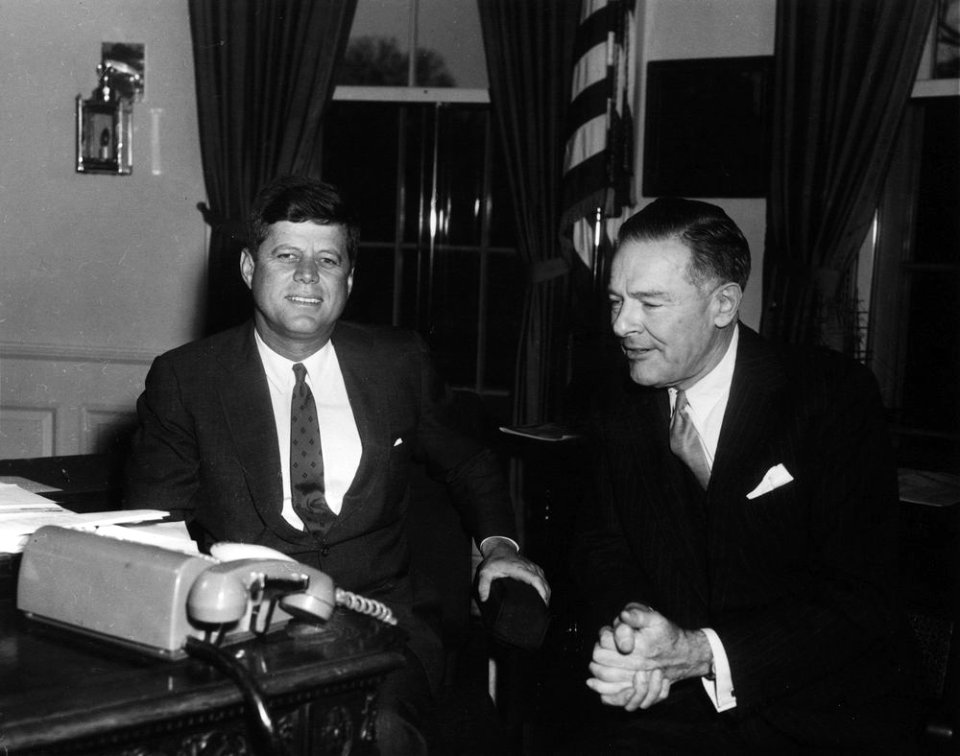 President John F. Kennedy with Henry Cabot Lodge, Director General of The Atlantic Institute