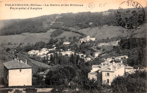 Poleymieux (Rhône) - Mairie et les Rivières