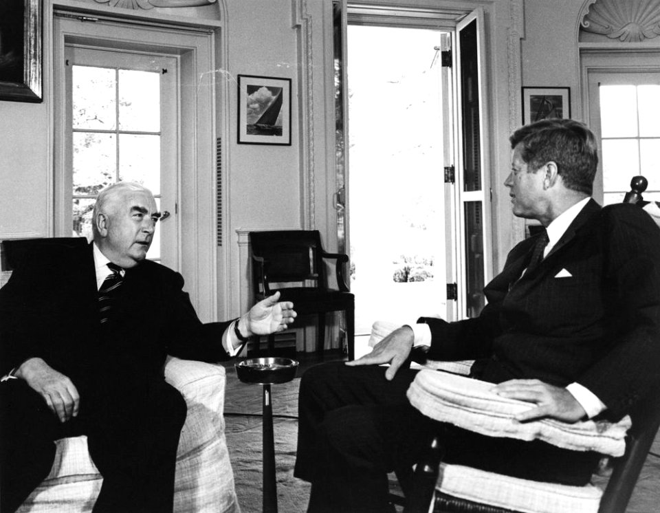 President John F. Kennedy with Prime Minister of Australia, Robert G. Menzies