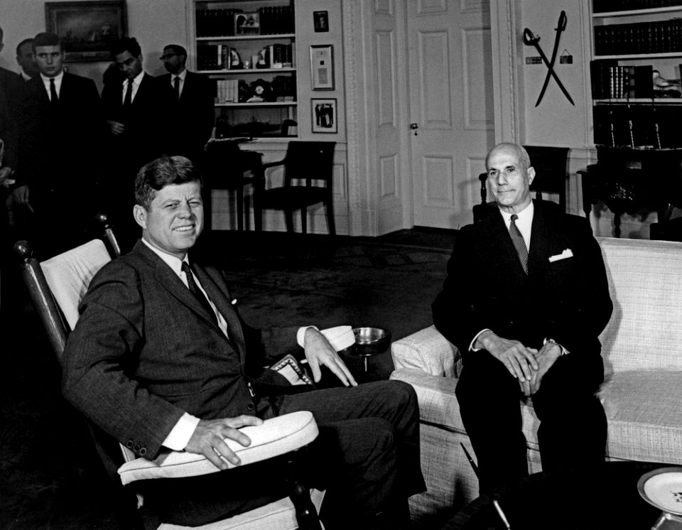 President John F. Kennedy with US Ambassador to the Republic of China, Jerauld Wright