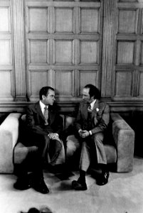 President Richard Nixon and Canadian Prime Minister Pierre Trudeau photo