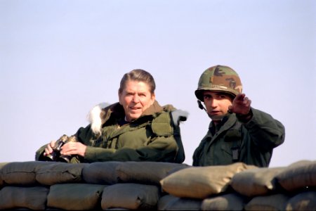 President Ronald Reagan at the Demilitarized Zone