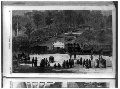 President Lincoln's funeral - burial service at Oak Ridge, Springfield, Illinois LCCN99614278 photo