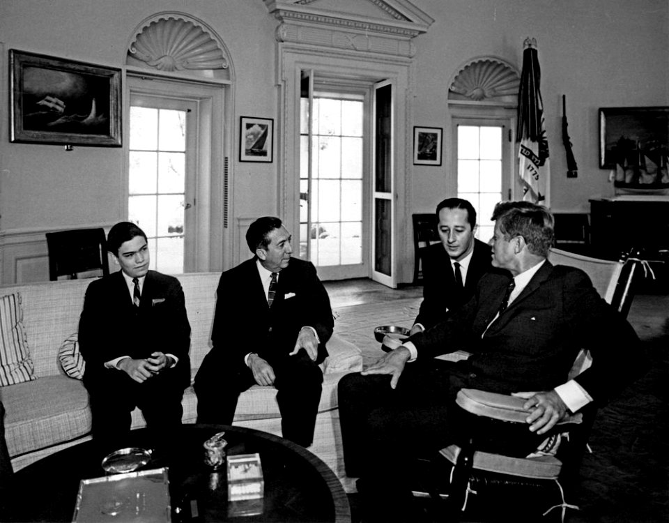 President John F. Kennedy with Former President of Mexico, Miguel Alemán (01)