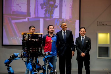 President Obama Poses for a Photo with SCHAFT Robot Designers - Flickr - East Asia and Pacific Media Hub