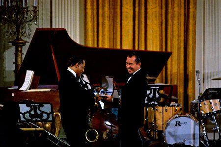 President Richard Nixon Presents Duke Ellington with the Presidential Medal of Freedom