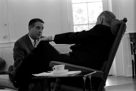 President Lyndon B. Johnson and Sargent Shriver photo