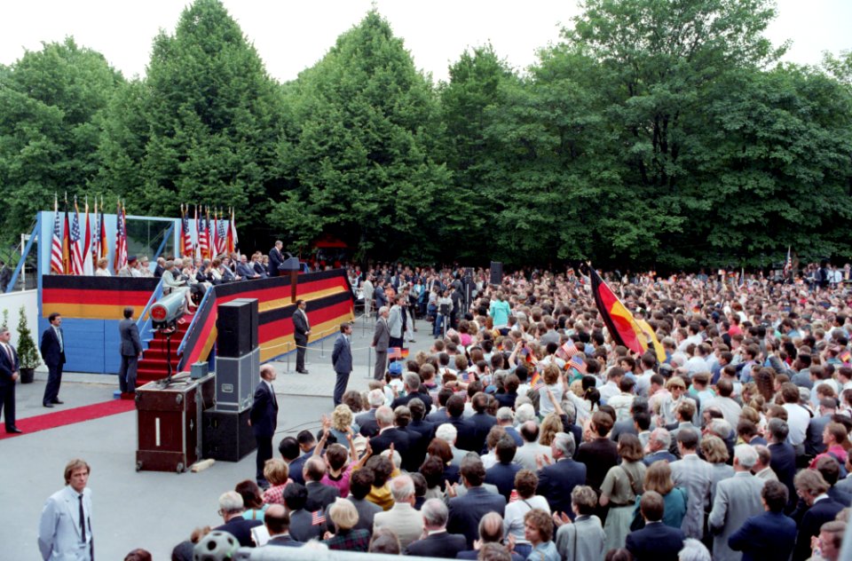 President Ronald Reagan during his trip to West Berlin