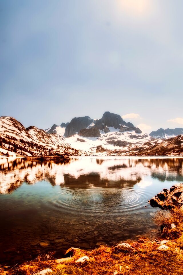 Water sky clouds photo