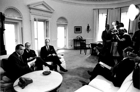 President Richard Nixon with Gerard Smith, William Rogers, Henry Kissinger