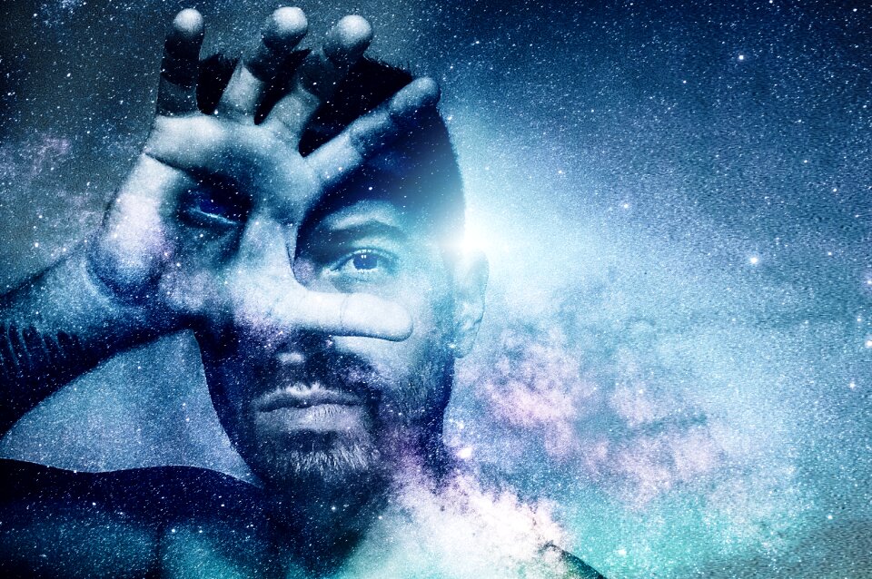 Photomontage sky eyes