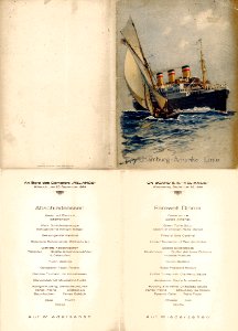 Abschiedsessen Dampfer RELIANCE 1929