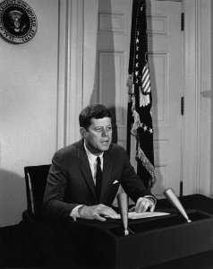 President John F. Kennedy Tapes Budget Message to Congress