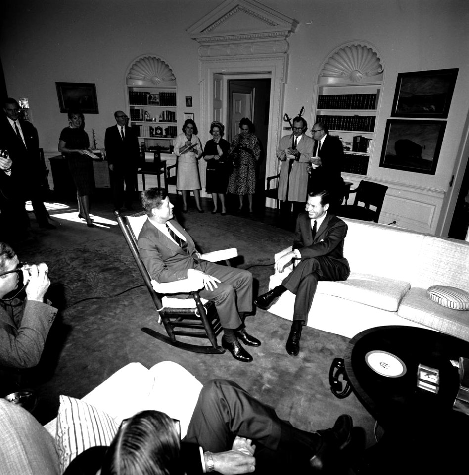 President John F. Kennedy with Carl Sanders