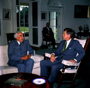 President John F. Kennedy with Prime Minister of Jamaica, Sir Alexander Bustamante (03) photo