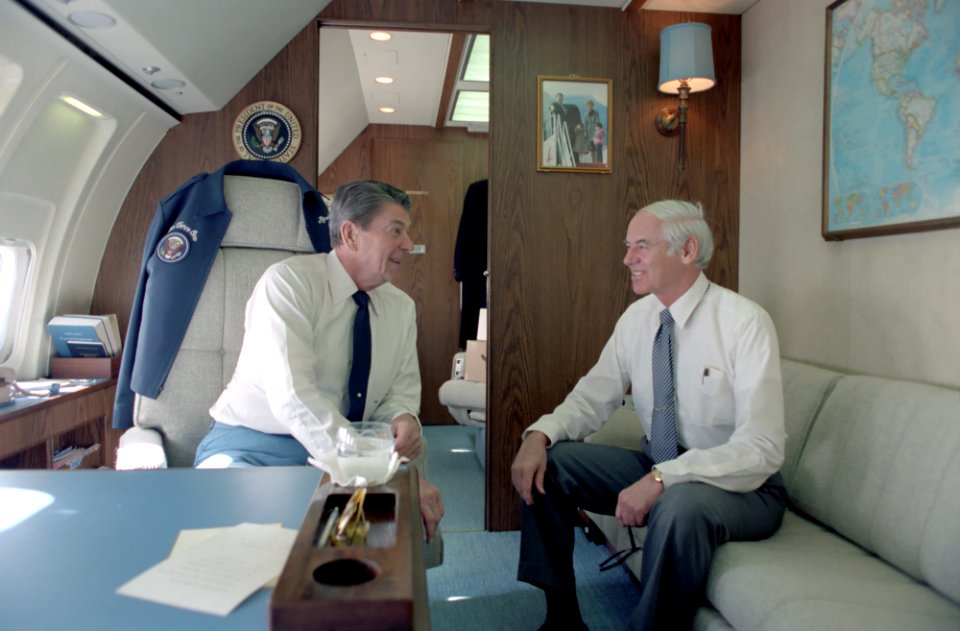 President Ronald Reagan and William French Smith
