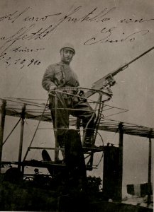 Reproduktion, Maschinengewehrturm eingebaut auf einem itl. Caproni Ca.3 (24-6.1917.) (BildID 15799181)