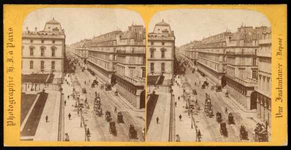 Rue de Rivoli et hôtel du Louvre, between 1860 and 1870 - Library of Congress