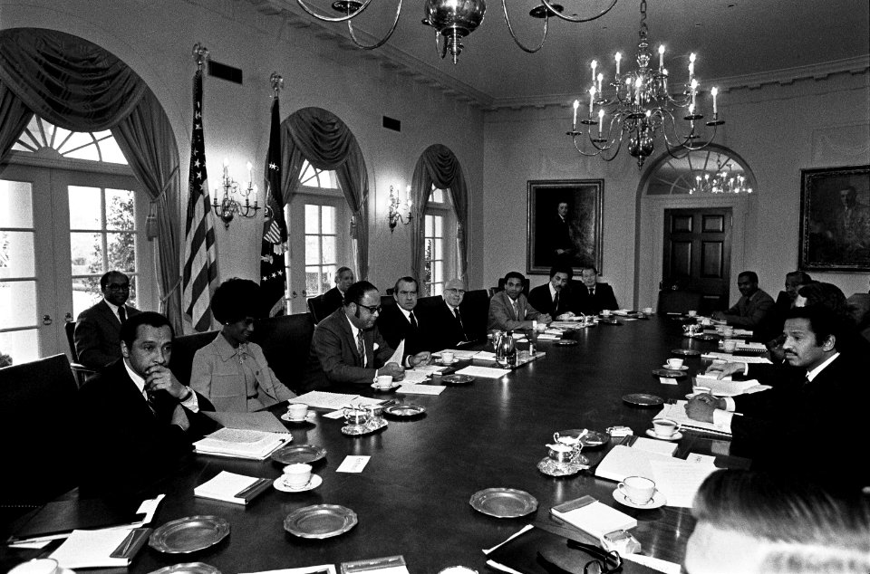President Richard Nixon Meeting with Members of the Black Caucus