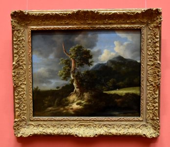 Jacob van Ruisdael, Mountainous Landscape with a Blasted Oak Tree and a Grainfield, 1660, National Gallery, Oslo (36420468116) photo