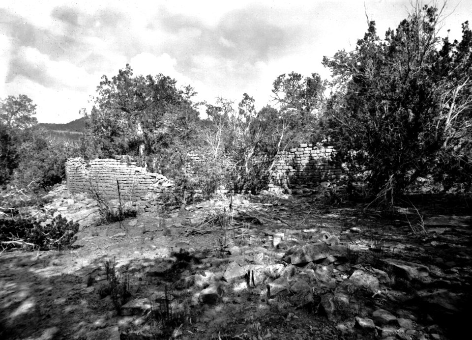 Ruins of the old fortress at Cibolleta (little onion), New Mexico, ca.1898 (CHS-4555)