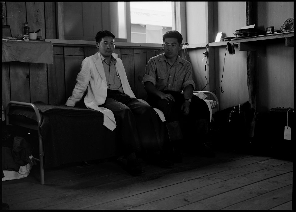 Sacramento, California. Masamichi Suzuki, and Bill Sugiyama, roommates of Harey Itano, at the Assem . . . - NARA - 537779