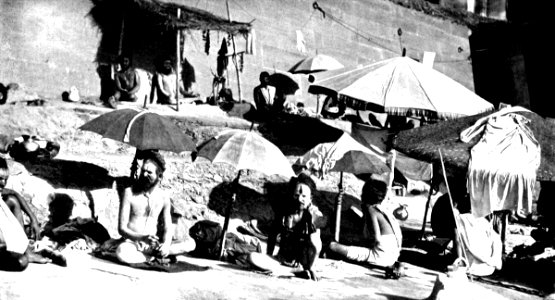 Sadhus (religious mendicants) at Benares