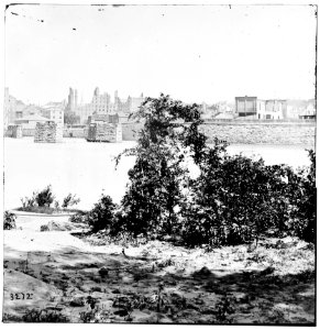 Ruins of mayos bridge the city beyond