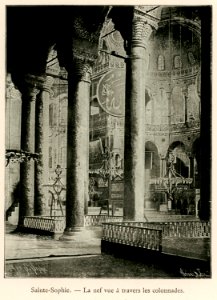 Sainte-Sophie - La nef vue à travers les colonnades - Barth Hermann - 1913