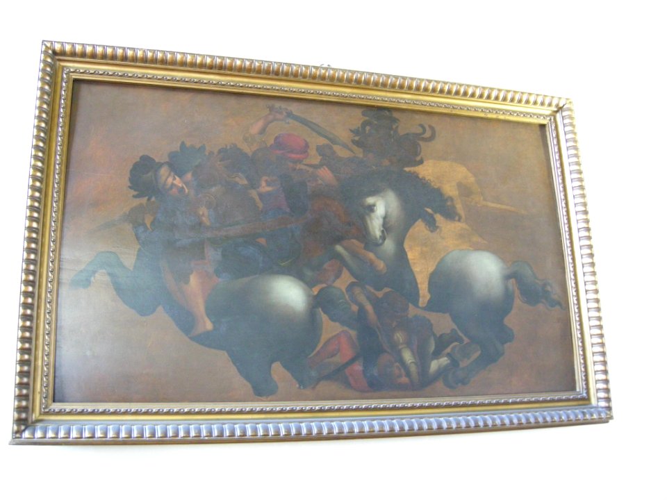 Sala di Ester, 4 riproduzione della battaglia di anghiari di leonardo