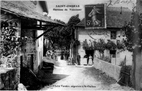 Saint-Ondras, HAMEAU DE Vercourt, 1908, p220 de L'Isère les 533 communes - cliché Vernier négociant à St Ondras photo
