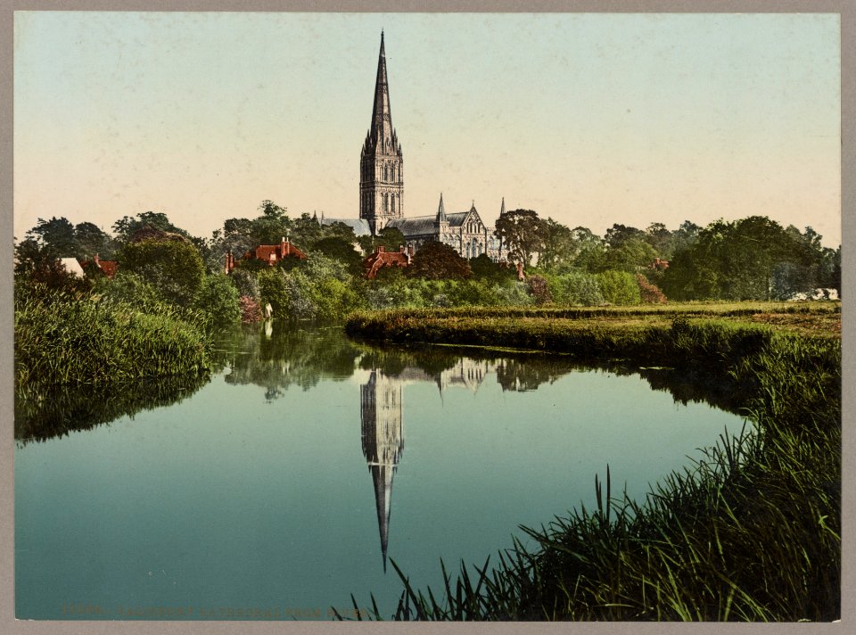 Salisbury Cathedral From River LCCN2017659743