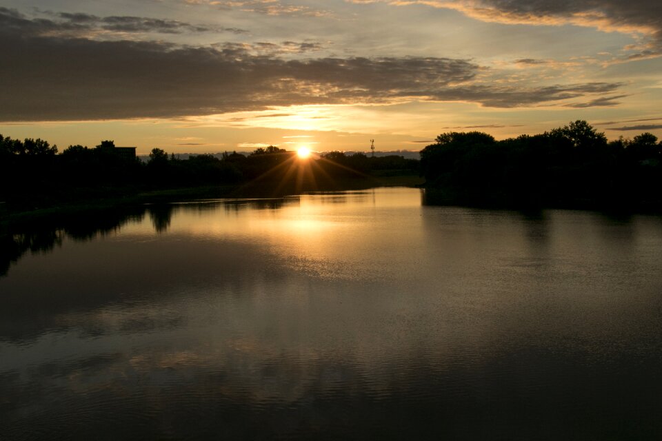 Lake water red river photo