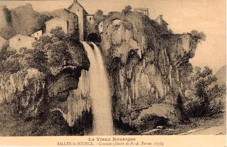 Salles-La-Source - Cascade (Pernot 1836)
