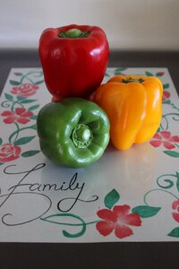 Red capsicum green capsicum yellow capsicum