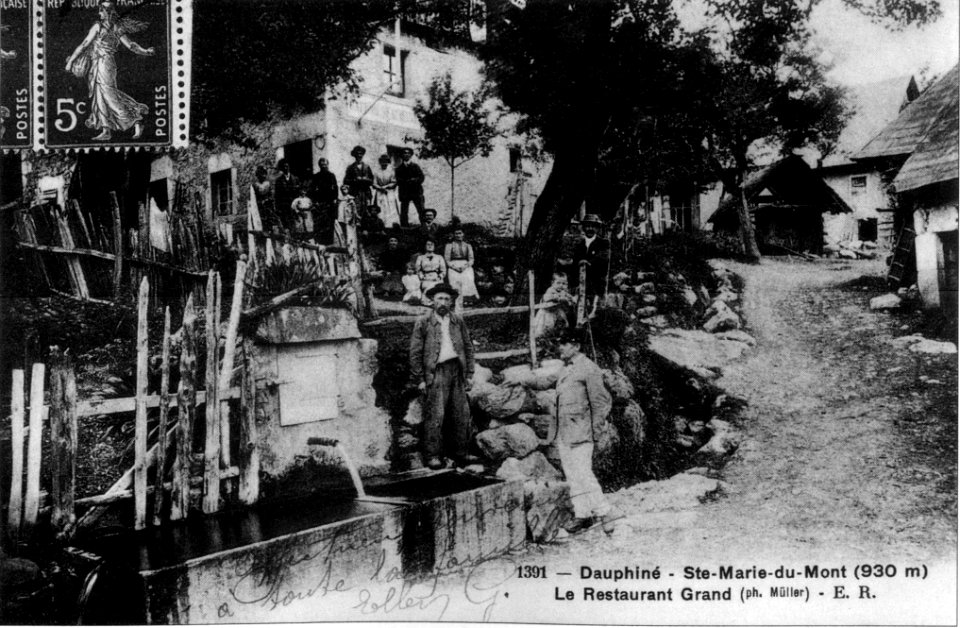 Sainte-Marie-du-Mont, le restaurant Grand, p26 L'Isère 1900-1920 - E R
