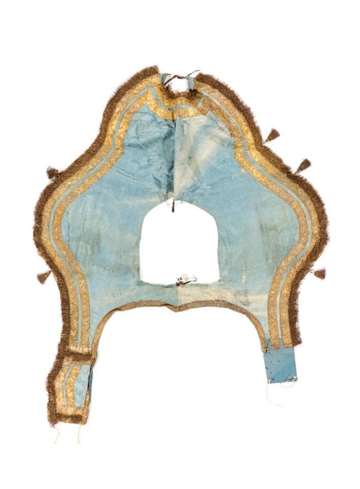 Schabrak av ljusblått siden, 1777 - Livrustkammaren - 107021