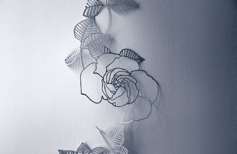 Decoration drawing gray wall photo