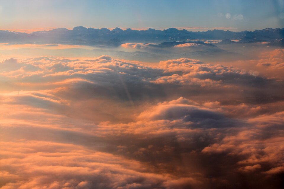 Flying sky sunrise photo