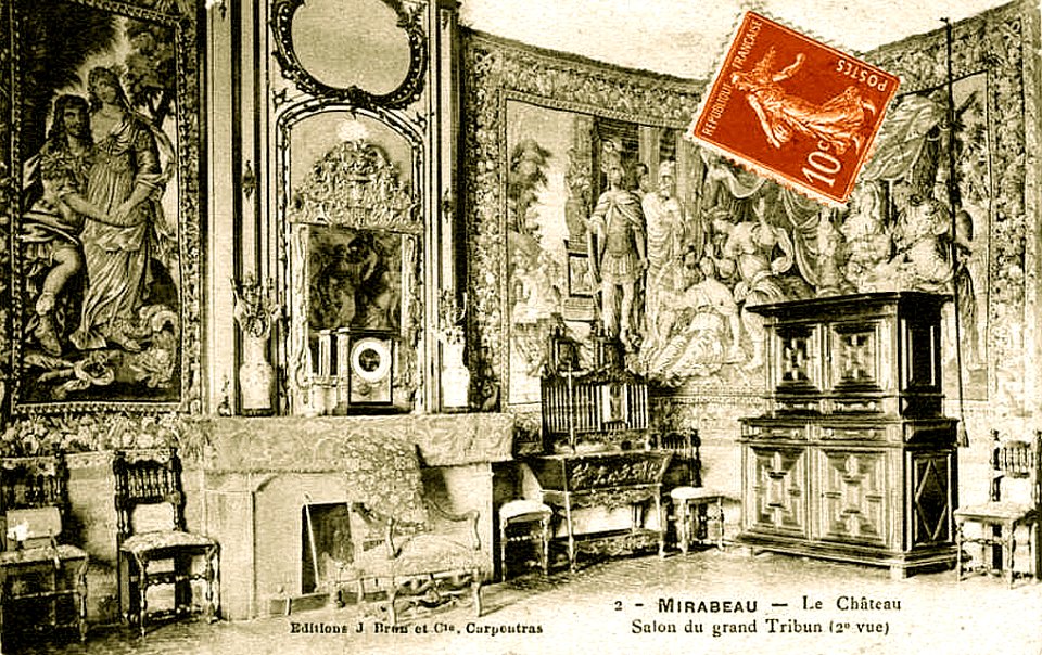 Salon du château de Mirabeau