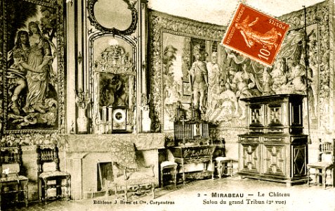 Salon du château de Mirabeau photo