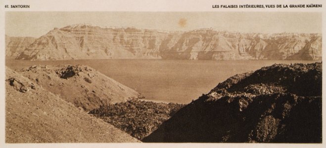 Santorin – Les falaises intérieures, vues de la Grande Kaïmeni - Baud-bovy Daniel Boissonnas Frédéric - 1919