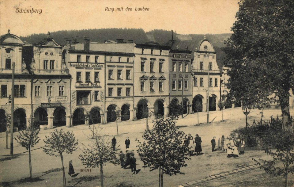 Schömberg, Schlesien - Ring mit den Lauben (Zeno Ansichtskarten)