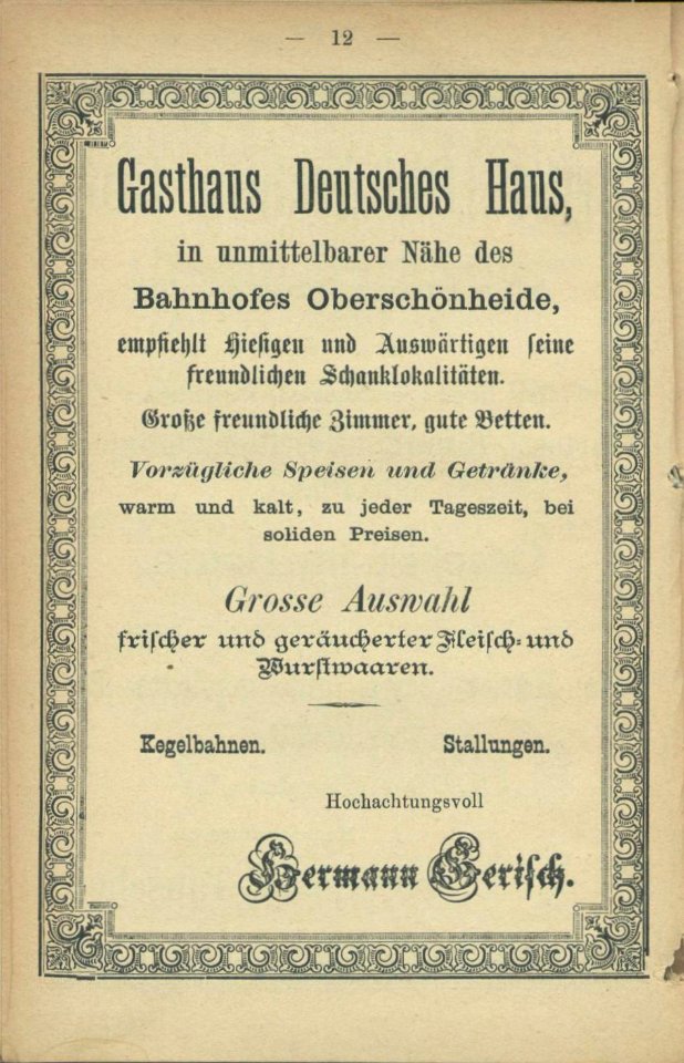 Schönheide im Erzgebirge Hotel Deutsches Haus 1894