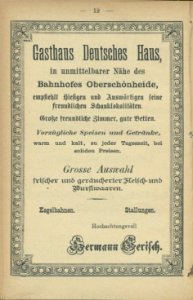 Schönheide im Erzgebirge Hotel Deutsches Haus 1894