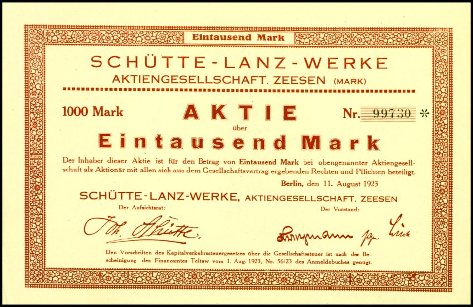 Schütte-Lanz-Werke AG 1923