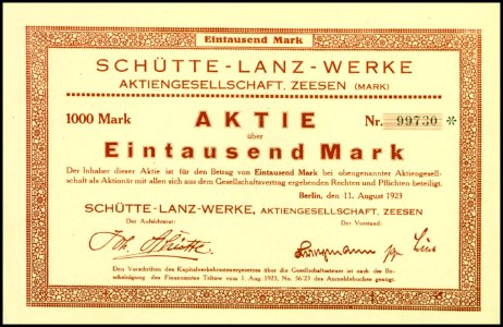 Schütte-Lanz-Werke AG 1923