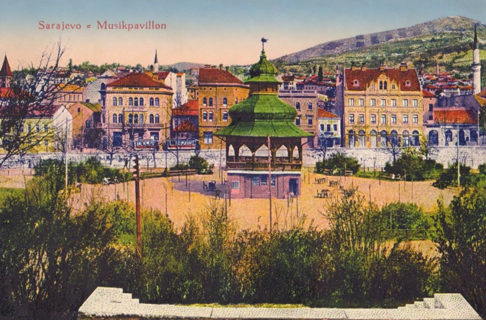 Sarajevo Tram Franz-Josef-Park Musikpavillon