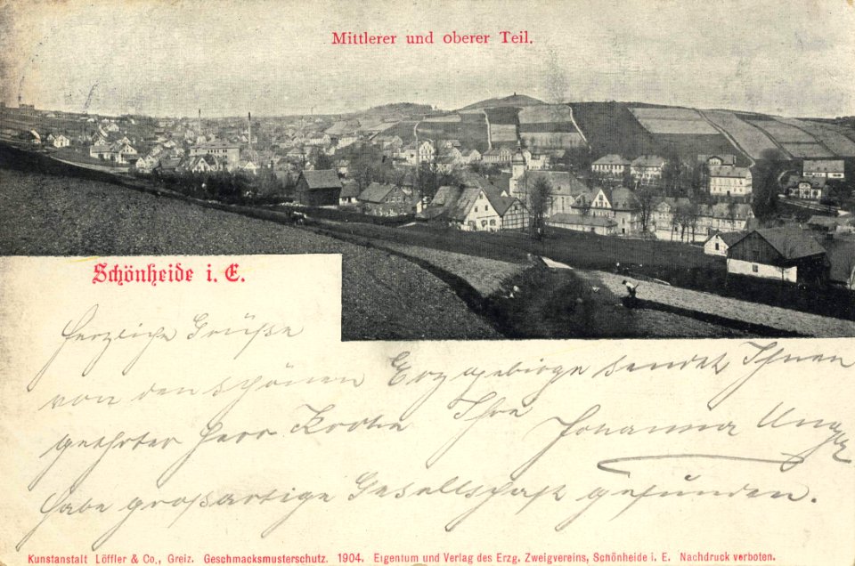 Schönheide, Sachsen - Mittlerer und oberer Teil (Zeno Ansichtskarten)