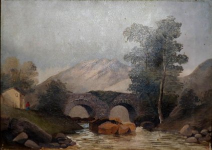 Scottish Landscape, oil on canvas painting by Princess Victoria Kaiulani, c. 1891, Bishop Museum